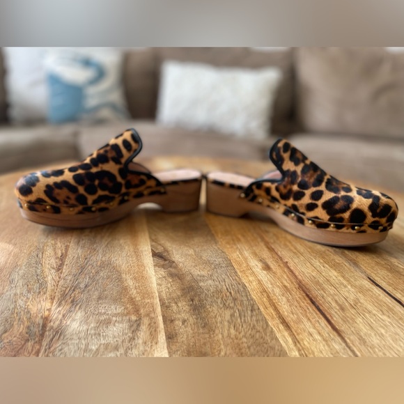 J. Crew Leopard Calf Hair Clog Size 5.5 New w/ out Box - Picture 10 of 11